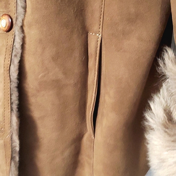 Shearling sheepskin winter coat - Picture 5 of 7